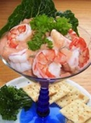 Coctel de langostinos marinados