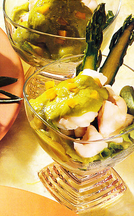 Coctel de rape y espárragos