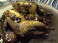 Codornices al moscatel