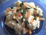 Coliflor con huevo