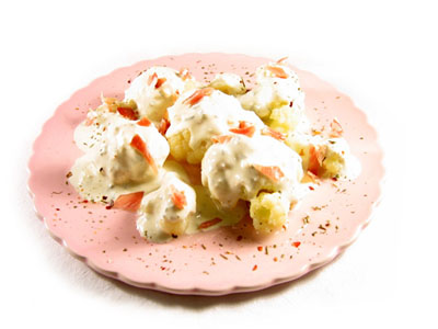 Coliflor con marisco