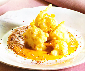 Coliflor en tempura