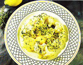 Coliflor y patatas al romero