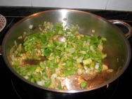 Con el pimiento verde