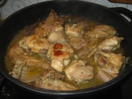Conejo a la cazadora de la abuela