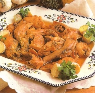 Conejo al salmorejo