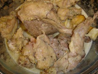 Conejo con limón y mostaza