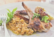 Conejo con salsa de miso