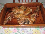 Cordero asado tradicional