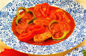 Cordero con pimientos