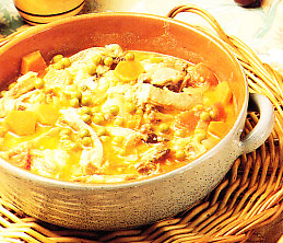 Cordero lechal con hortalizas