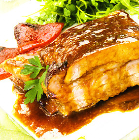 Costilla de ternera con zumo