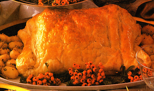 Costillar relleno, con hojaldre
