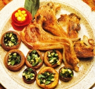 Costillas de cordero con champiñones
