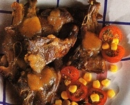 Costillas de cordero con miel y mostaza