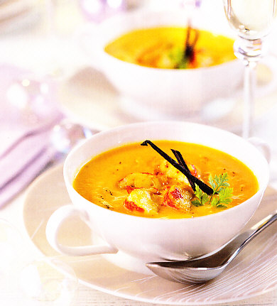 Crema de calabaza con bogavante
