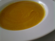 Crema de calabaza con puerros y apio