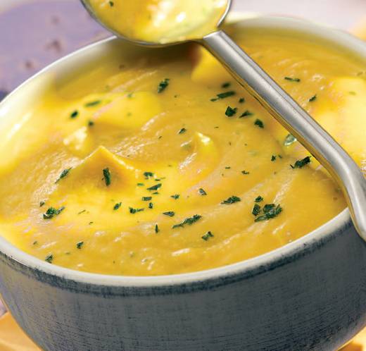 Crema de calabaza y puerro