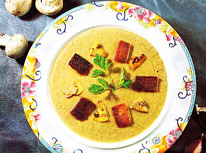 Crema de champiñones
