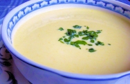 Crema de chirivías y manzana