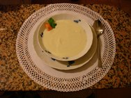 Crema de coliflor al huevo