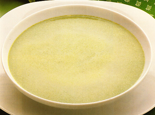 Crema de espinacas con huevo