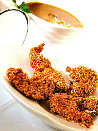 Crema de lentejas con conejo frito