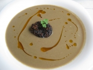 Crema de lentejas con morcilla
