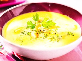 Crema de pollo al curry