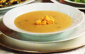 Crema de puerros y apio