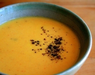 Crema de zanahoria con arroz