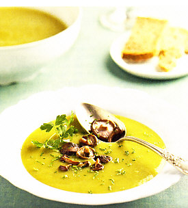 Crema vegetal con setas
