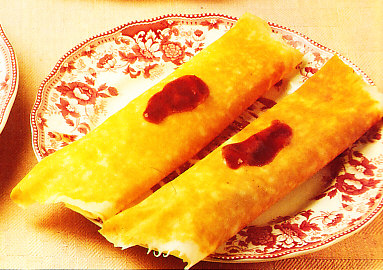 Crêpes con frambuesas