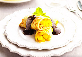 Crêpes con mango