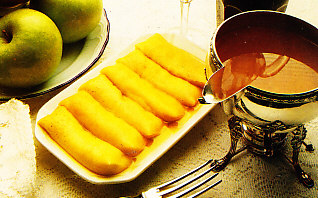 Crêpes con salsa de mermelada