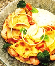 Crêpes de langostinos