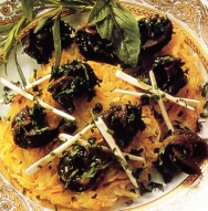 Crêpes de patata con caracoles