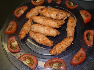 Croquetas de gambas con arroz. (kotfa de gambas)