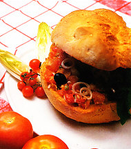 Crostada de atún claro con vegetales