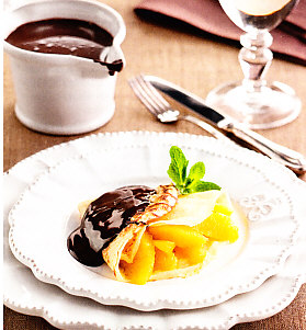 Crêpes con naranja
