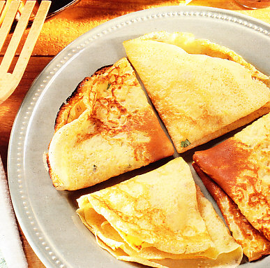 Crêpes con pisto