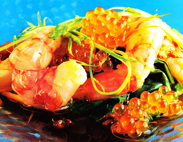 Crudités de espárragos con vinagreta de soja y jenjibre