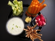 Crudités de vaerduras con salsa tártara