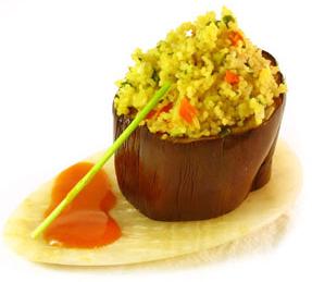 Cuscús con espinacas y berros