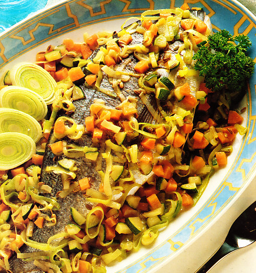 Dorada con verduras