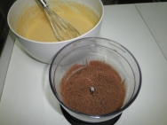 El chocolate triturado