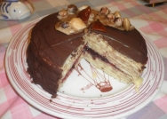 El interior del pastel