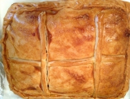 Emapanada de maíz con berberechos