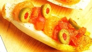 Endibias agridulces con mandarinas