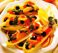 Endibias rellenas a la naranja
